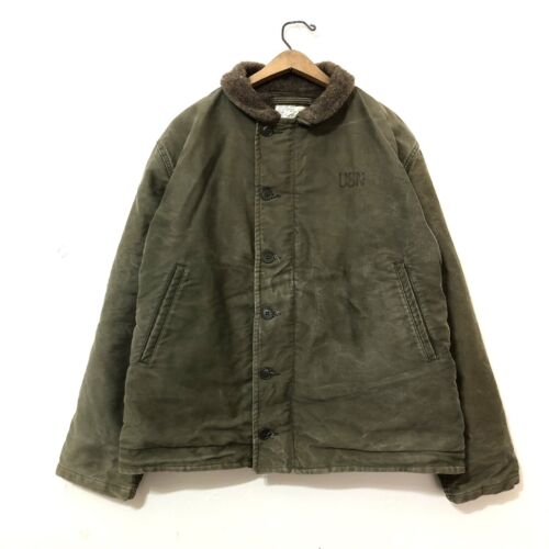 40s 50s Vintage USN N-1 Deck Jacket US Army Navy WW2 Alpaca 40s 50s Vintage USN N-1 Deck Jacket US Army Navy WW2 Alpaca