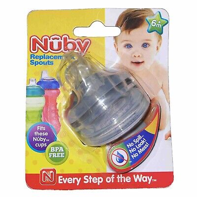 Nuby 2-Pack Replacement Silicone Spouts for Select Nuby Cups