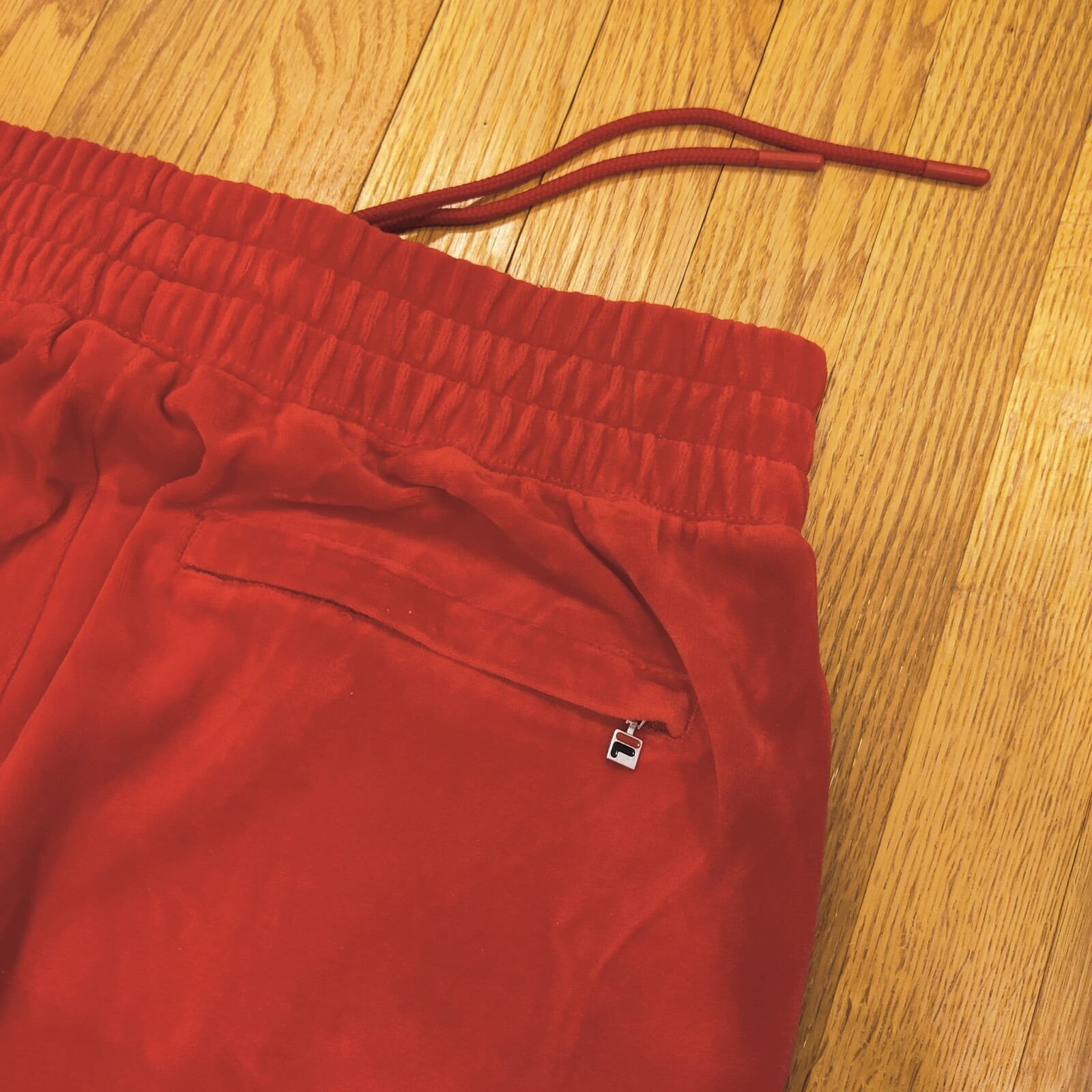 Fila Men's Velour Sweatsuit Tracksuit Red Set Velvet Size M L 2XL 3XL NWT