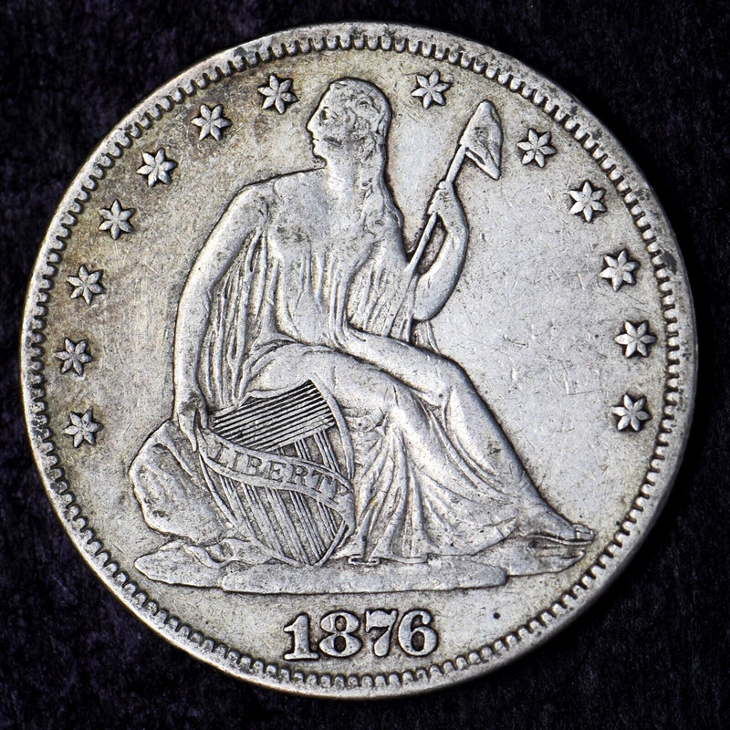 1876-P "High Grade" Seated Liberty Half Dollar 50C - COINGIANTS