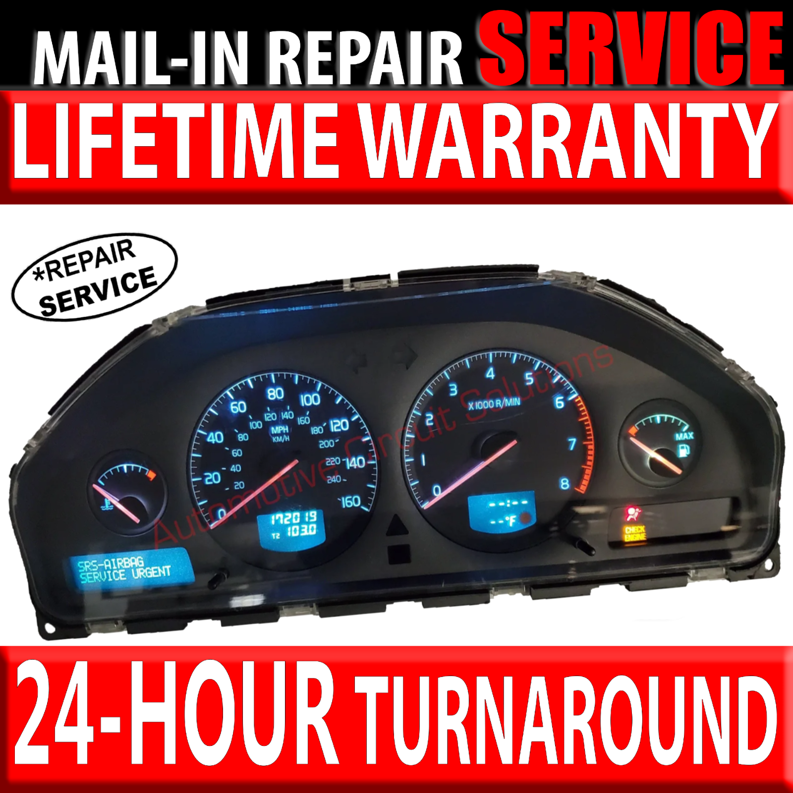 DIMLIM VARIOUS 通常盤 VOLVO Speedometer Cluster DIM FULL - S60 S80 V70 XC70