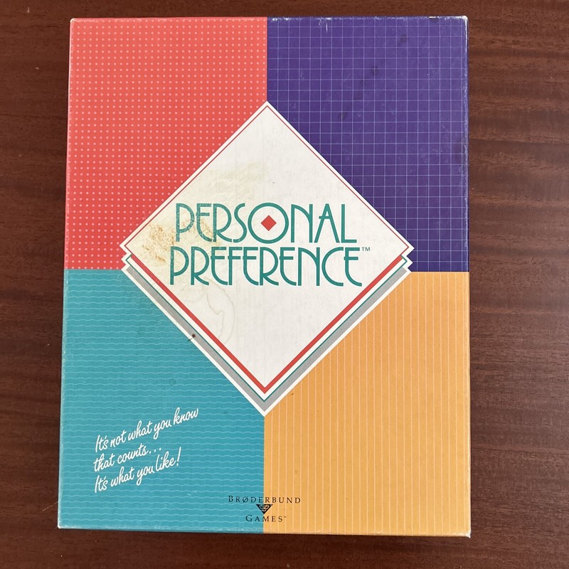 Personal Preference (1987) – Board Game Guys