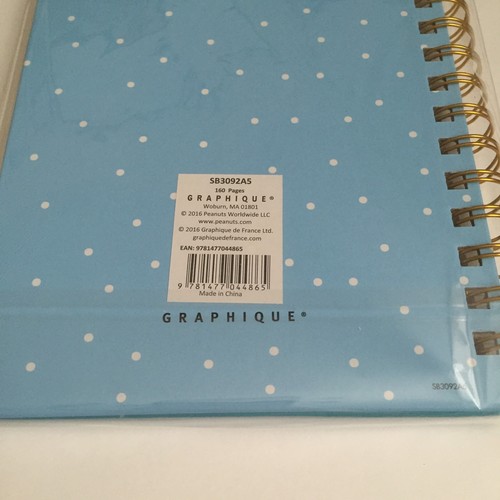 Graphique Peanuts Snoopy Woodstock Floating Blank Journal 160 Pages Wirebound