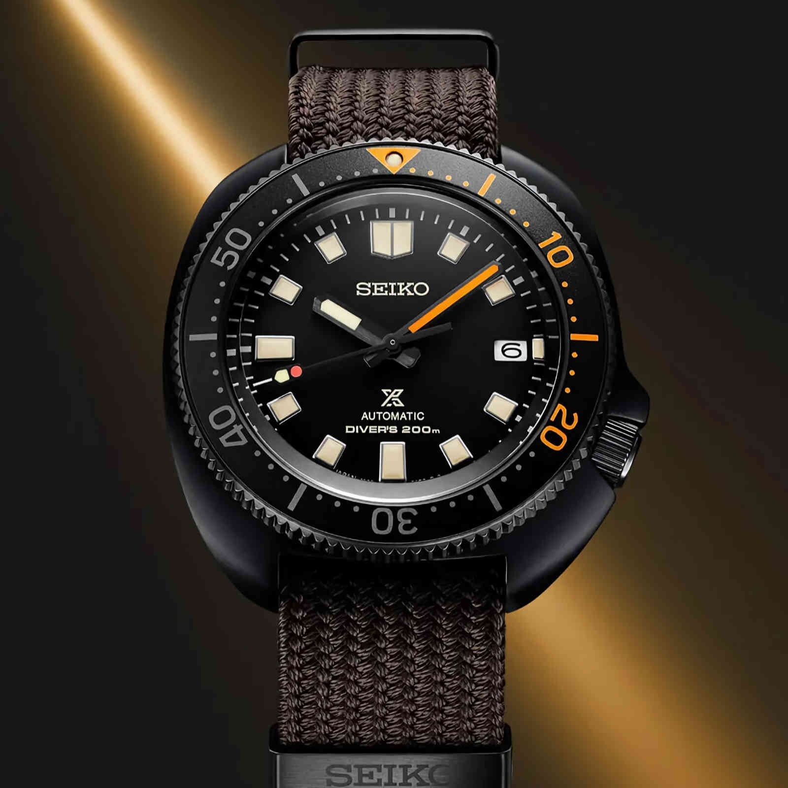 Pre-owned Seiko Prospex Spb257j1 Black Series Limited Edition 1970 Reissue Automatic Watch