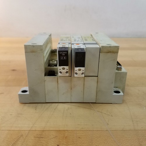 SMC Assembly (2) VQ2100-5, (1) VVQ2000-10A-1, and (1) Unknown SMC Valve - USED