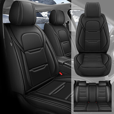 For TOYOTA Prius C 2012-2016 Car Seat Covers Full Set Faux Leather Cushion Pad