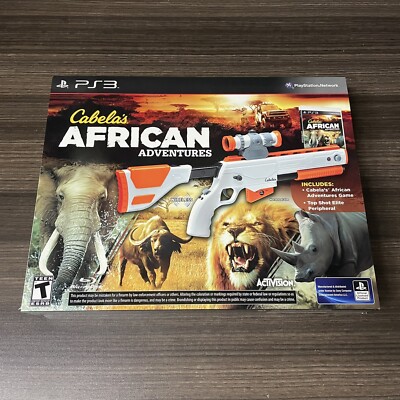 Cabela's African Adventures Bundle with Gun PlayStation 3 PS3 Brand New + Sealed