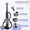 Premium Carbon Fiber Electric Violin Full Size 4/4,Professional Silent Electric Violin for Adults,Teens,Electric Fiddle with Pro Pick up-ZNDS-2304