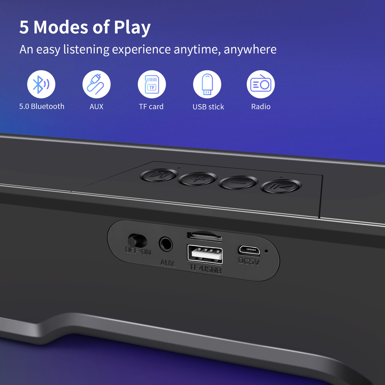 USB Computer Speakers RGB Bluetooth 5.0 Speaker Stereo Sound Bar For Desktop PC