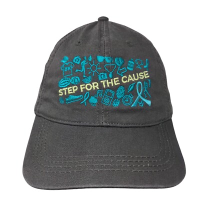 Step For The Cause Slideback Hat Gray OS Adjustable Embroidered Cap America