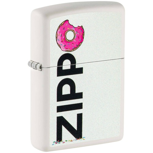 縞ZIPPO Zippo Windproof Pocket Lighter Frosted Zippo Design White