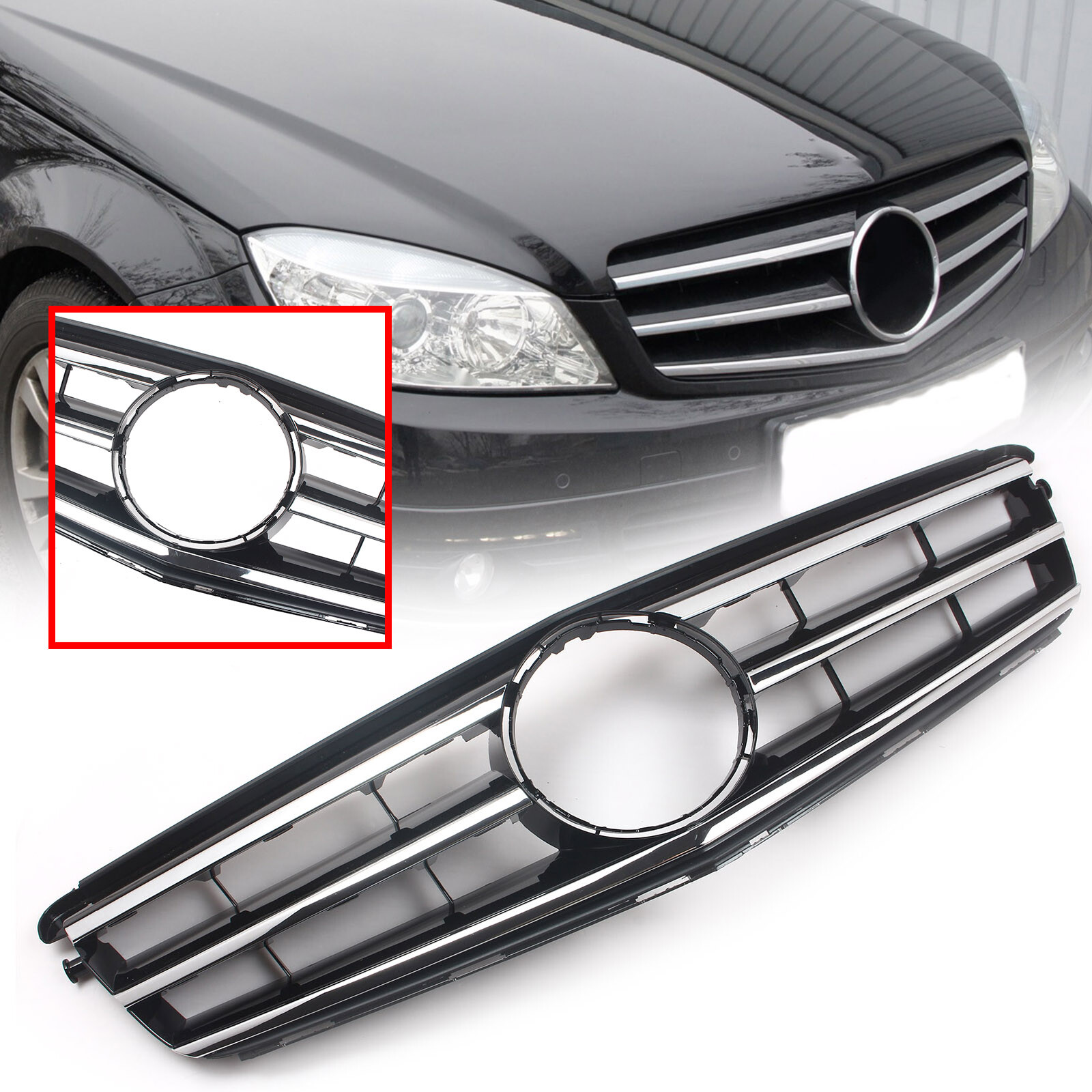 Bumperbeschermer RVS Profiel Mercedes C-Klasse  S204 Combi 2010 2015