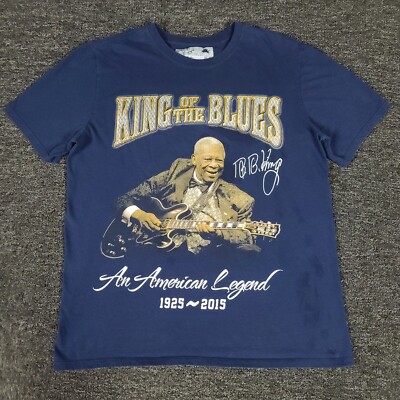 BB King T Shirt Mens Large King Of The Blues Guitar American Legend RIP *Stains