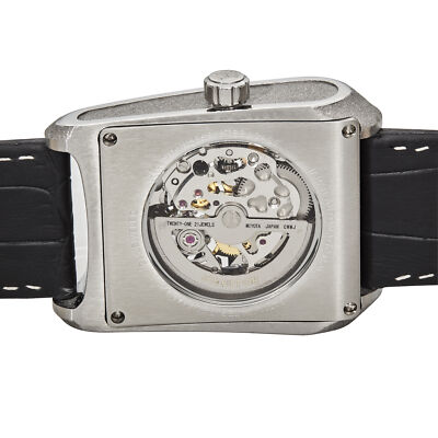 Pre-owned Heritor Automatic Wyatt Skeleton Watch - Silver/black