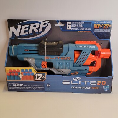 Nerf Elite 2.0 Commander RD-6 Blaster 12 Darts  Included 6 Dart Rotating Drum