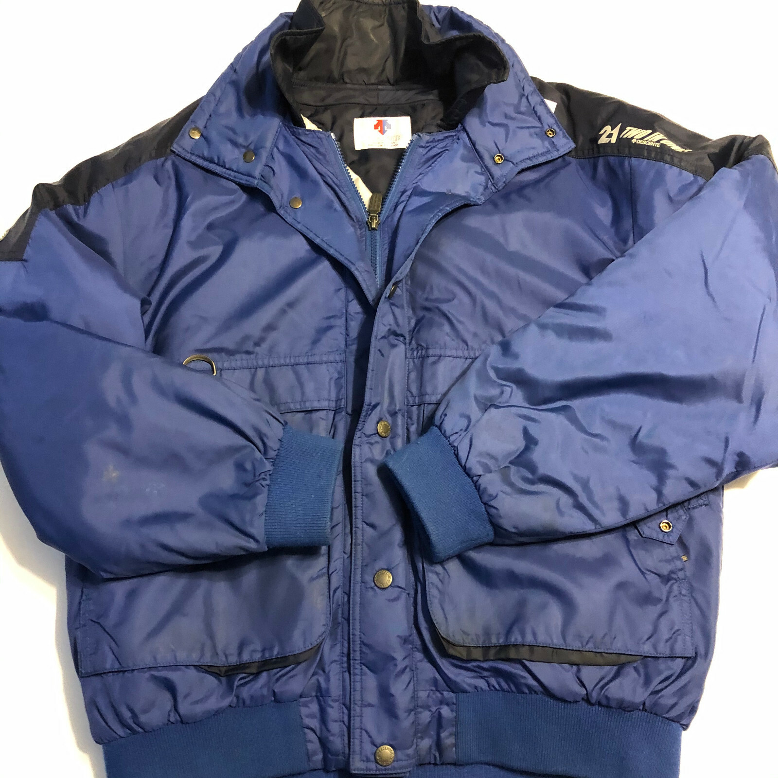 ⭐︎DESCENTE⭐︎ Mens Descente 21 Ski Snowboard Nylon Jacket Sz M Blue Zip