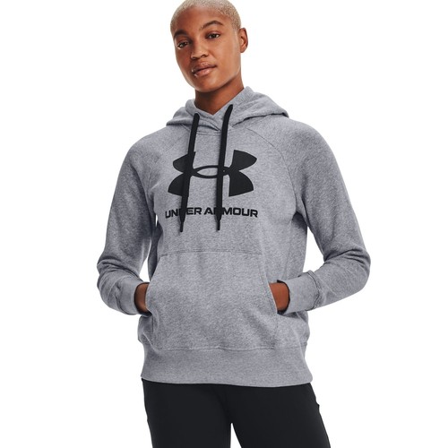 

[1356318-035] Женская толстовка с капюшоном из флиса с логотипом Under Armour Rival, Серый