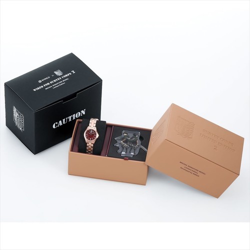 Pre-owned Wired Attack On Titan  Wrist Watch Agek740 Ladies 1200 Limited Mikasa Japan