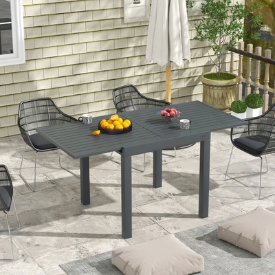 Extendable Patio Dining Table for 4-6 Outdoor Dining Table