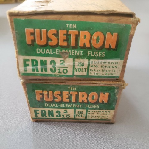 Fusetron Dual Element Class K9 Fuse FRN3 2/10 10 new fuses per box