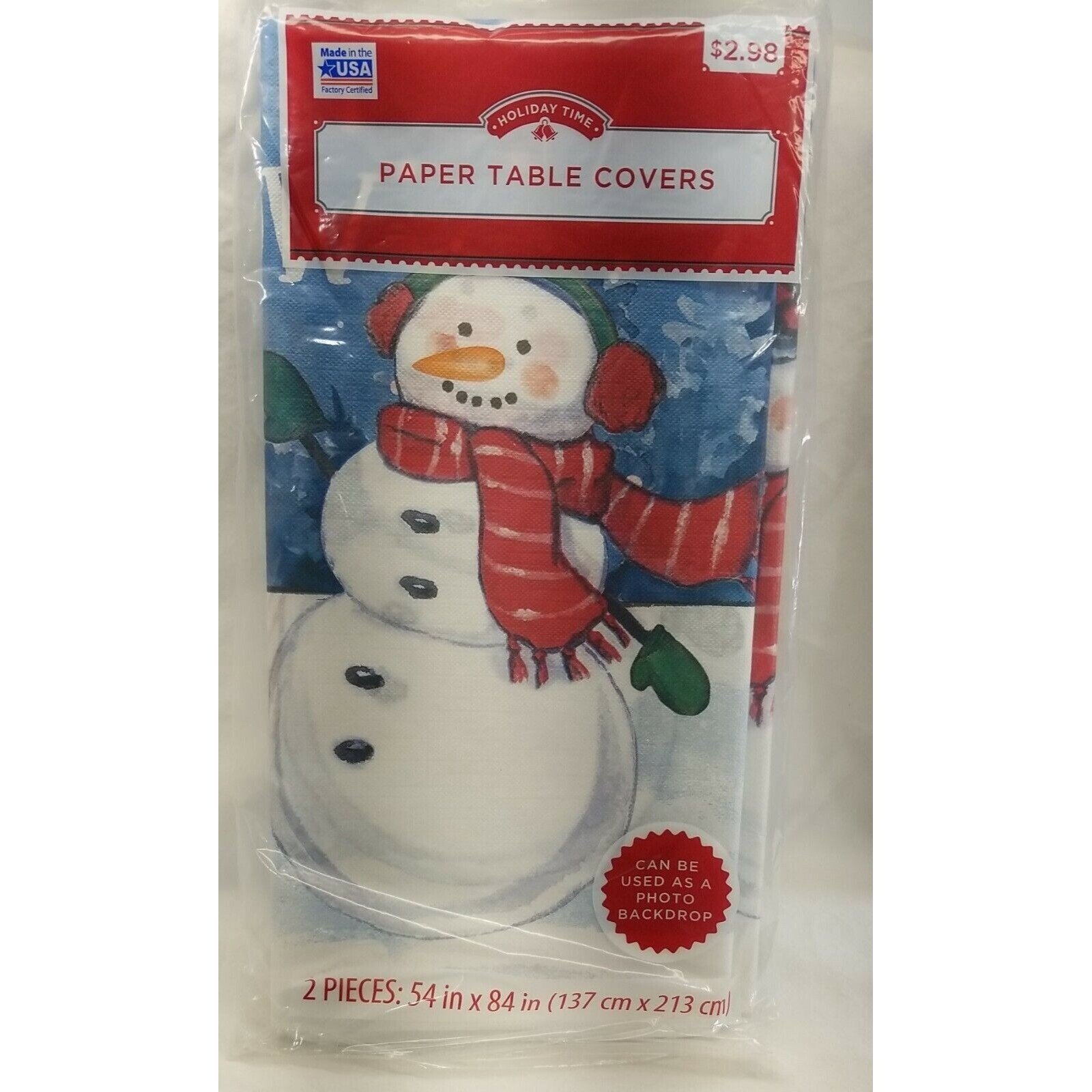 S 54&times;84" Holiday Time Christmas Photo Backdrop