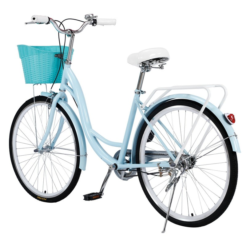Adult Bike Ladies Bike Single Speed Beach Cruiser Bike 26" Wheels Bicycle Blue