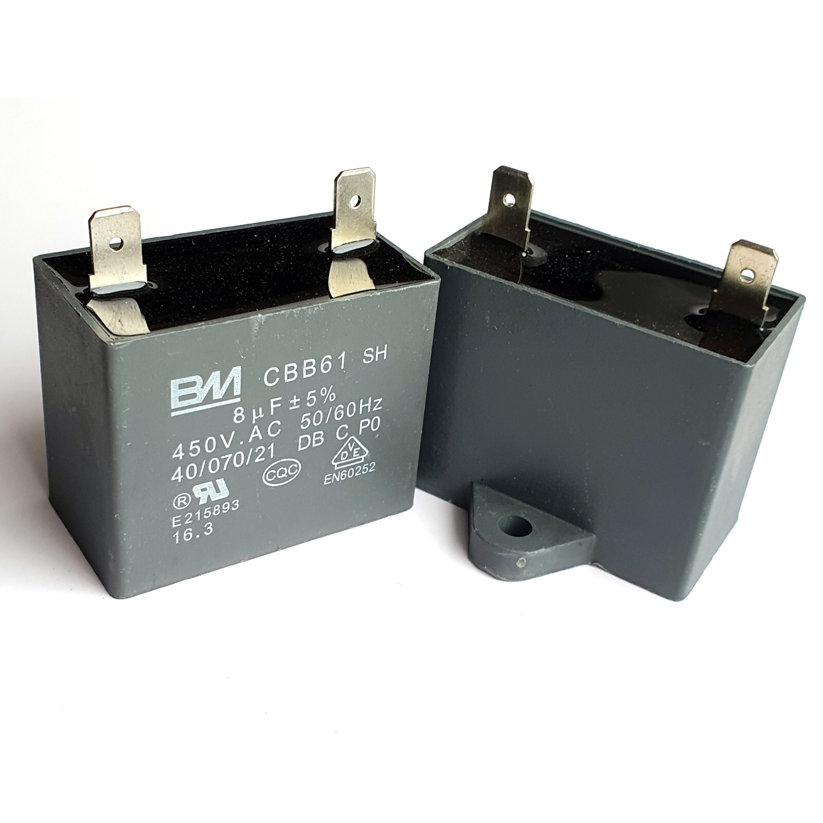 CBB61 motor fan start capacitor 8uF 450V SINGLEtop