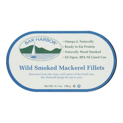 Bar Harbor - Mackerel Fillets Wild Smoked - Case Of 12 - 6.7 Oz