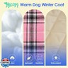 MIGOHI Reversible Dog Coat, Windproof Waterproof Winter Jacket, British Style Plaid, Warm Dog Vest for Small Medium Large Dogs, Pink, M