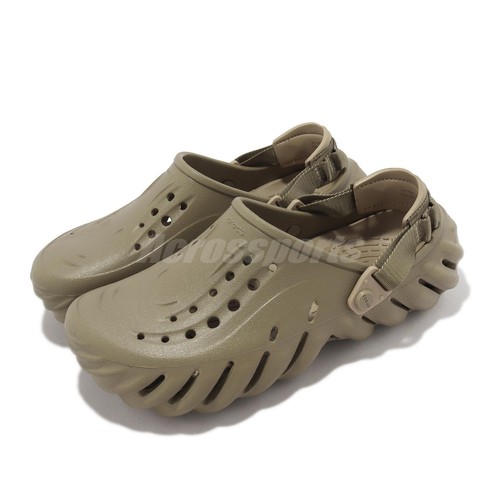 

Мужские повседневные сандалии унисекс без шнурков Crocs Echo Clog цвета хаки 207937-260, Khaki, Echo Clog