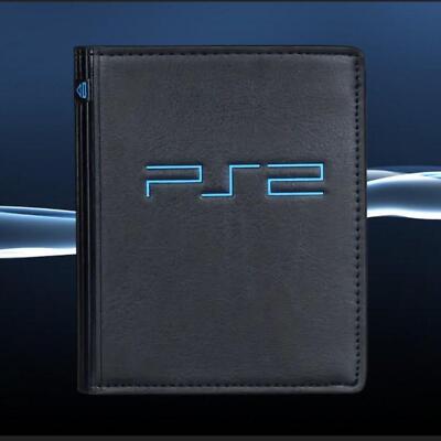 NEW RETRO VINTAGE SONY PLAYSTATION 2 PS BI-FOLD WALLET BIFOLD BLACK PS2