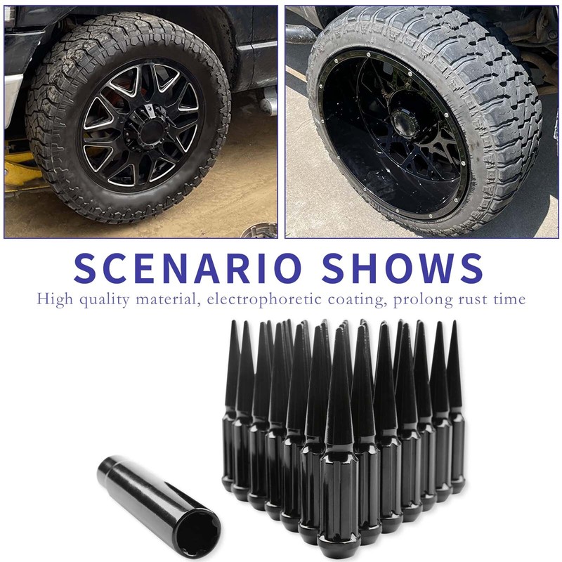 FIT DODGE RAM1500/2500/3500 4.5'' SPIKE LUG NUT CONE SEAT 9/16