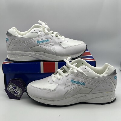 1990s Vintage Reebok Pyro Running Shoes Women's 11 White Aqua Ice New Old Stock