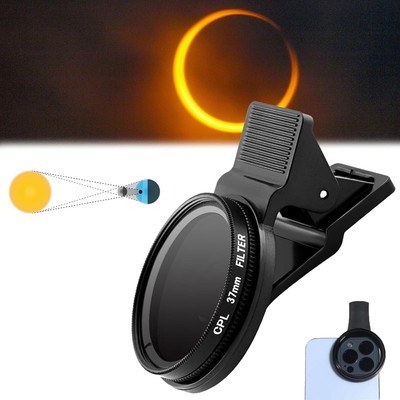 Universal Solar Eclipses Smartphone Lens with Clip Solar Filter for Smartphone 