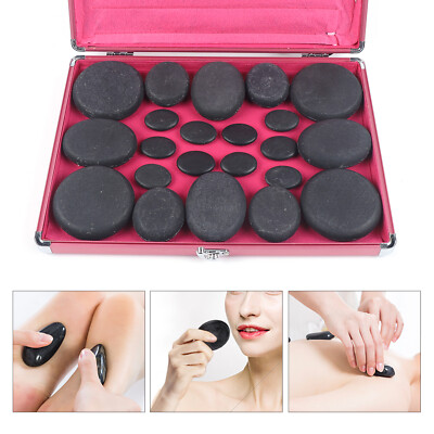Portable Pro Massage Stone Basalt Heater Set + 20 Therapy Hot Rocks Massage New