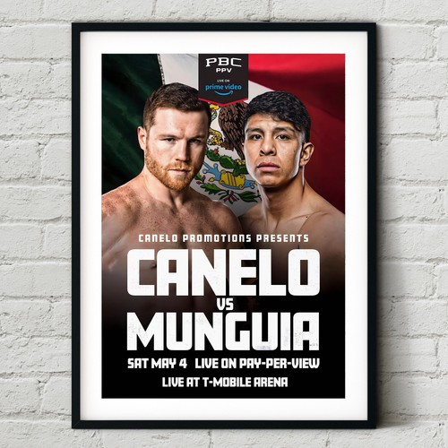 Canelo Alvarez Jaime Munguía 2024 Fight Poster Boxing Wall