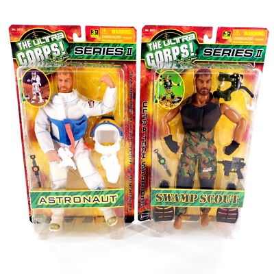 Lanard The Ultra Corps Series II Ultra Tech Warriors Astronaut & Swamp Scout New
