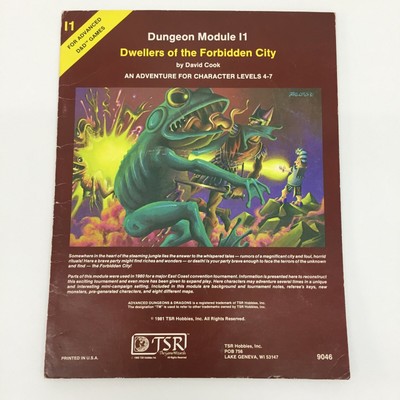 TSR ADVANCED DUNGEONS DRAGONS DWELLERS OF THE FORBIDDEN CITY I1 9046 1981