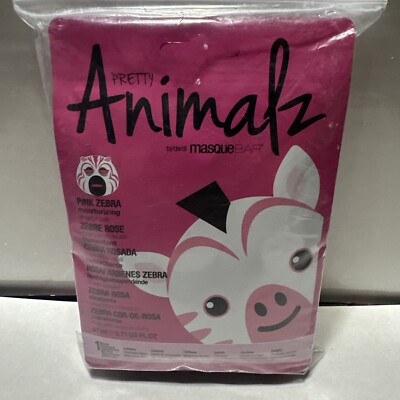 Lot Of 12 Pretty Animals Masque Bar Face Mask Pink Zebra Moisturizing