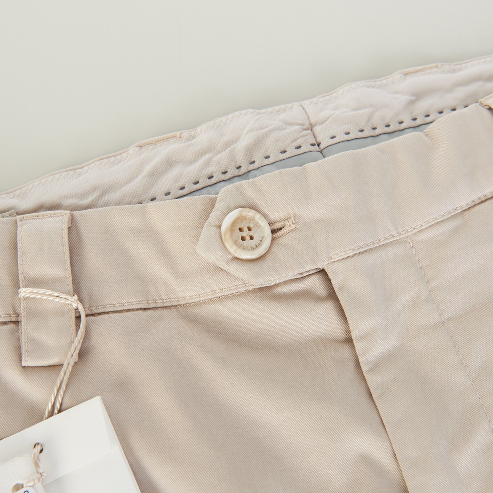 Pre-owned Brunello Cucinelli 895$ Cargo Trousers - Pima Cotton Gabardine, Leasure Fit In Beige