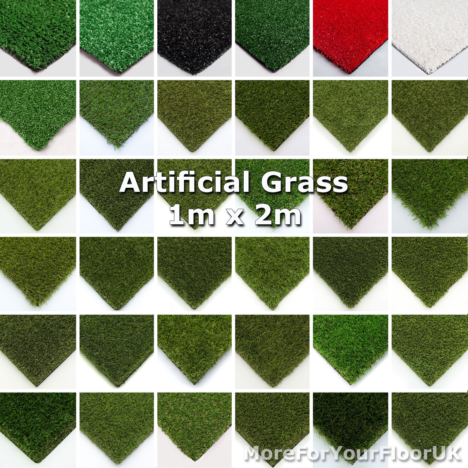1m x 2m Astro Artificial Garden Grass Realistic Natural Looking Turf Fake Lawn