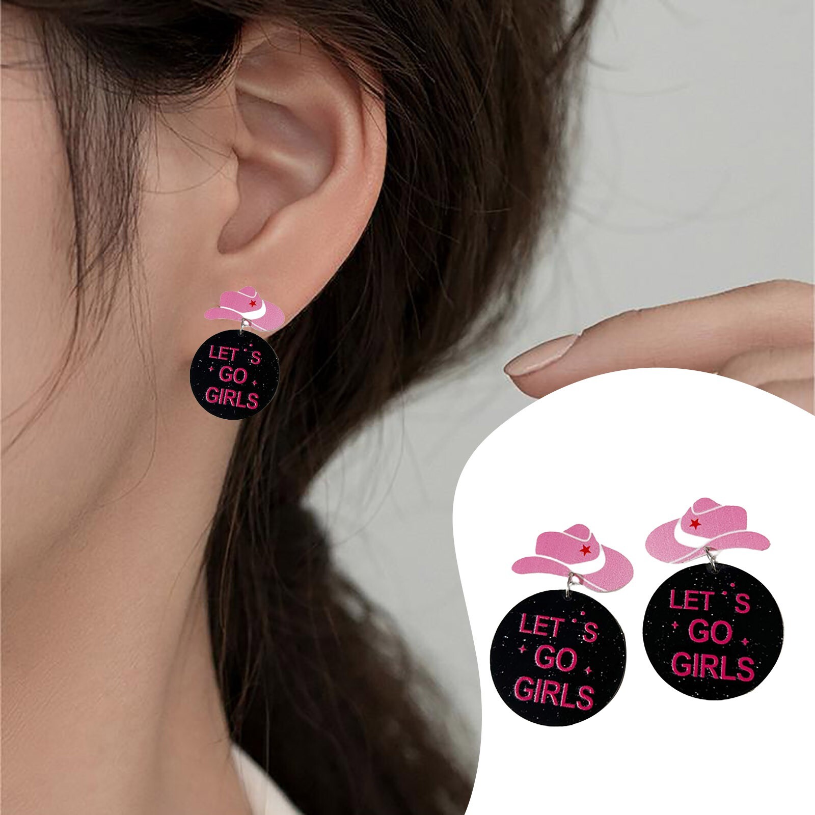 Cute Hoop Earrings Fashion Temperament Earrings Western Cowb
