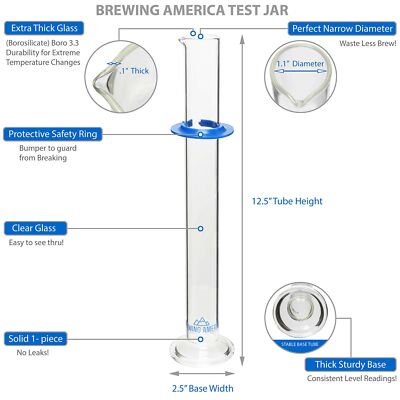 Hydrometer Alcohol Meter Test Kit: Pro Series 0-200 Proof Traceable Alcoholme...
