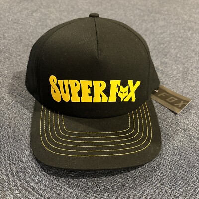 Fox Racing SUPER FOX Super Trik Trucker Hat - Black - Snapback Cap - Adjustable