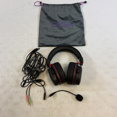 EKSA Black Wired 7.1 Surround Sound 2-In-1 Gaming Over Ear Headphones