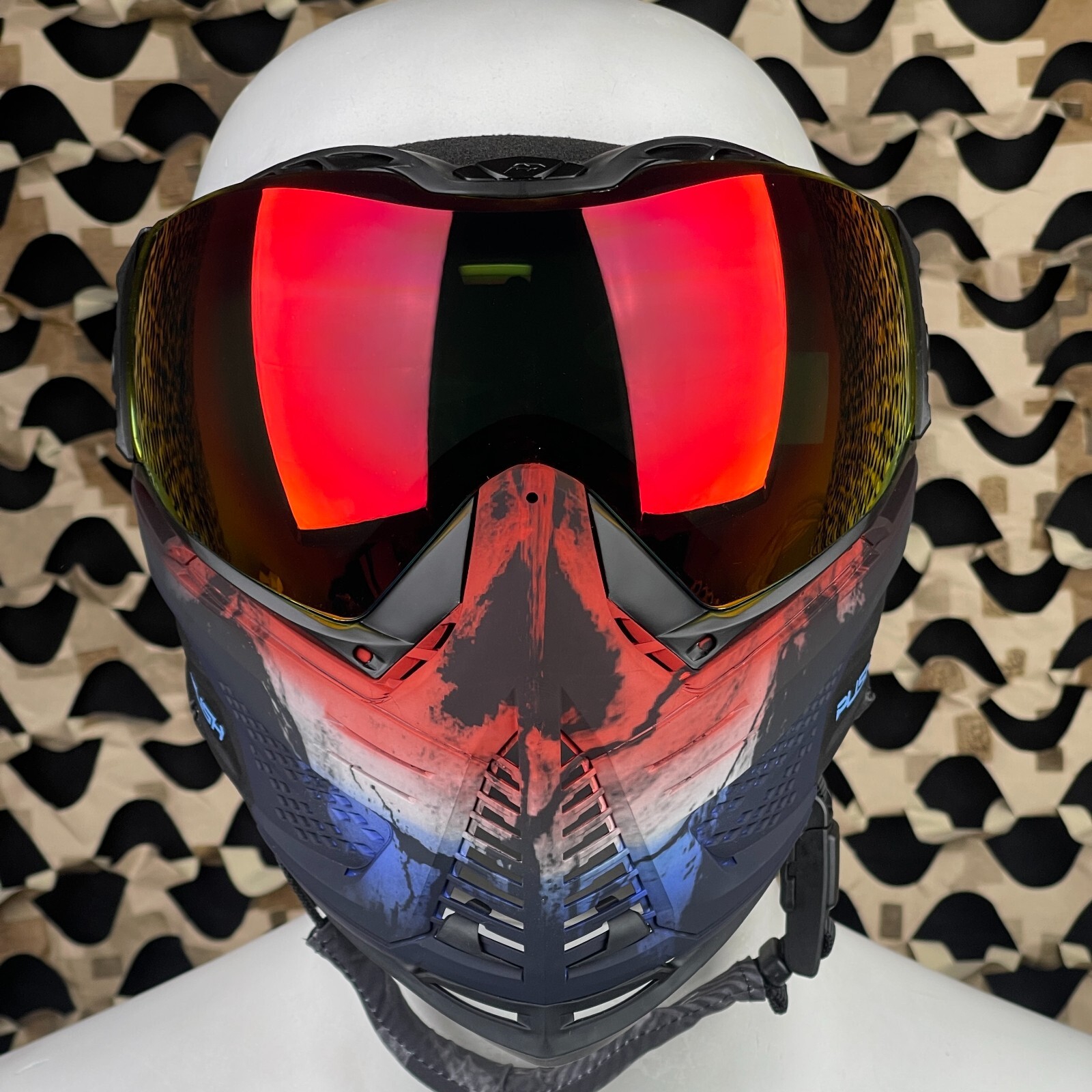 NEW Push Unite XL Paintball Mask - Infamous Patriot Skull w