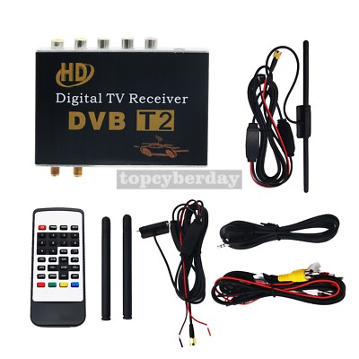 DVB T2 Digital TV Receiver Tuner HD Mobile Car TV Box USB HDMI Dual Antenna