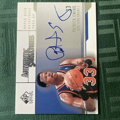 2003-04 SP Signature Edition Authentic Signatures Patrick Ewing AU AS-PE