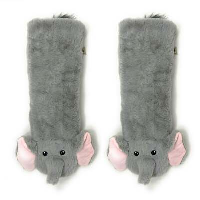OoohGeez Womens Fuzzy Sherpa Slippers, My Elephant, Non-Slip House Animals Socks