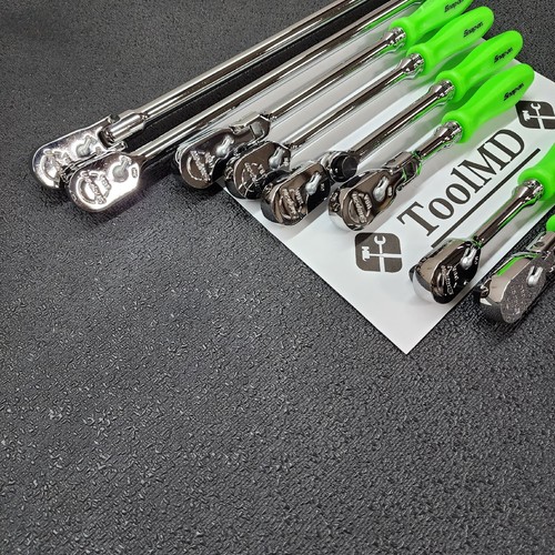 Snapon Tools New 8pc Green Hard Handle 3/8" Drv. Fixed & Flexhead